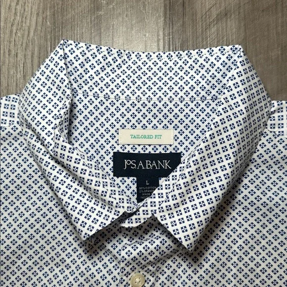 Jos. A. Bank Tailored Fit Geometric Long Sleeve Button Down - Large - Picture 5 of 6